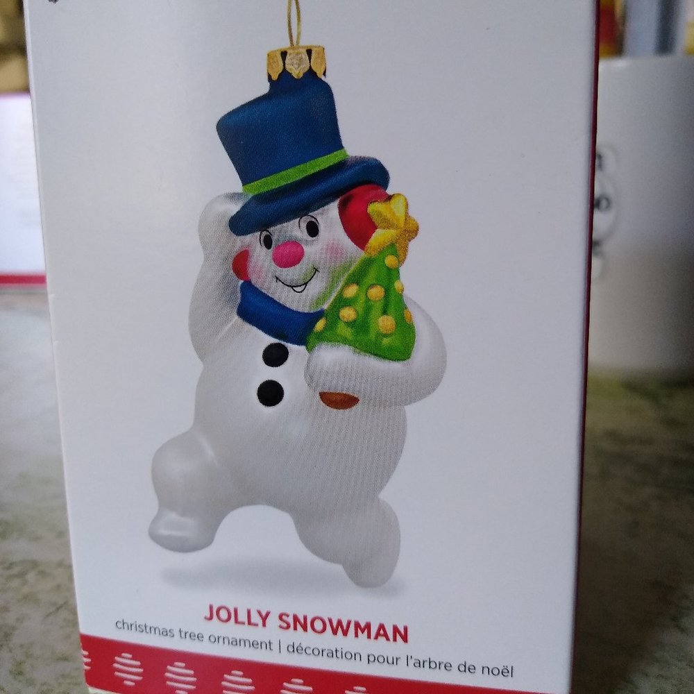 NIB Hallmark Keepsakes Jolly Snowman Ornament 2017